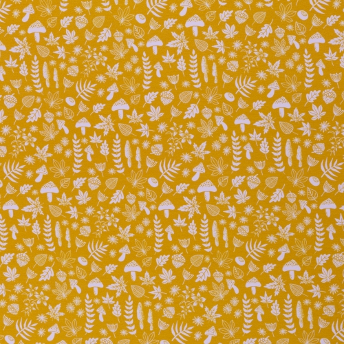 Jersey Swafing My little Foxy by Christiane Zielinski - Senf - Reststück ca. 190 cm